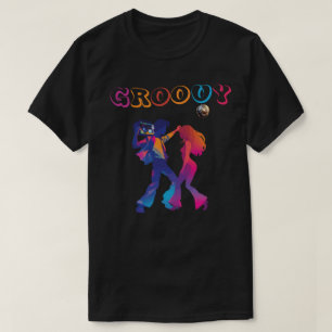 Groovy Retro Disco Stil T Shirt