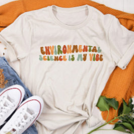 Groovy retro Environmental Science är min vision T Shirt