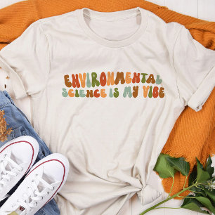 Groovy retro Environmental Science är min vision T Shirt