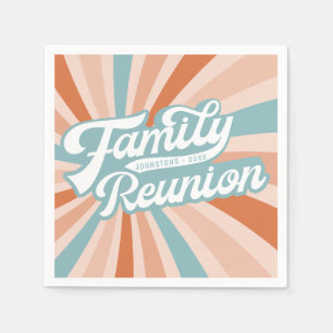 Groovy Retro Family Reunion - samarbeta Pappersservett