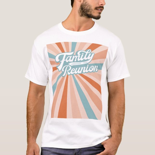 Groovy Retro Family Reunion - samarbeta T Shirt (Framsida)
