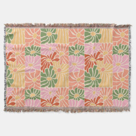 Groovy Retro Floral  Filt