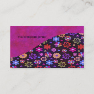 Groovy Retro flower power60-tal70-tal Visitkort