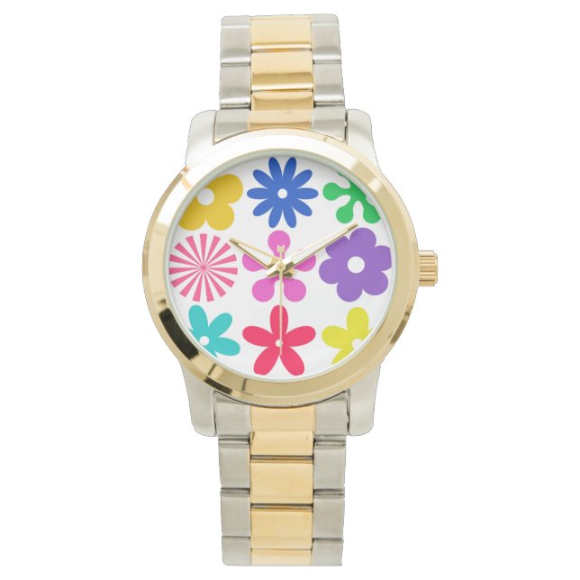 GROOVY RETRO FLOWERS ARMBANDSUR (Framsida)