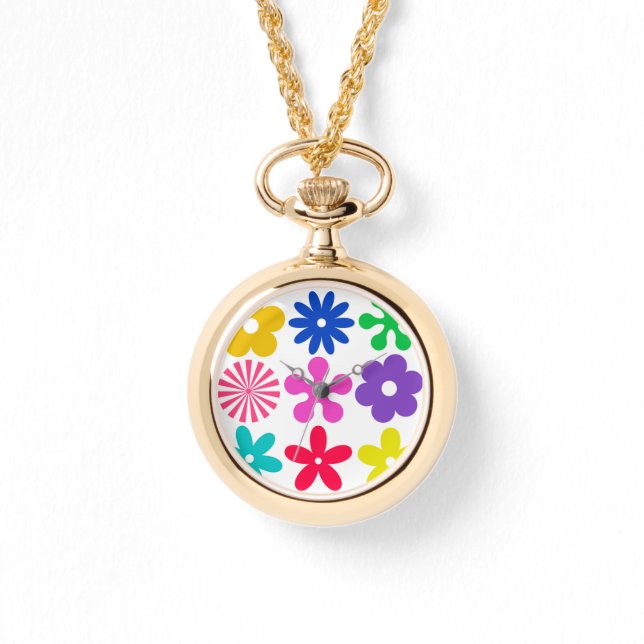 GROOVY RETRO FLOWERS ARMBANDSUR (Framsida)