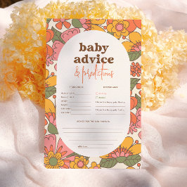 Groovy Retro Flowers Baby Advice & Predictions