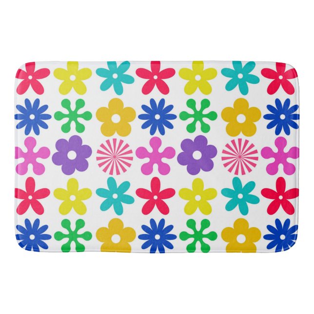 GROOVY RETRO FLOWERS BADRUMSMATTA (Framsidan)