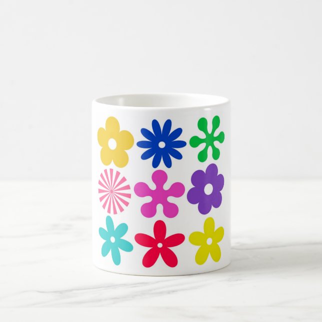 GROOVY RETRO FLOWERS KAFFEMUGG (Center)