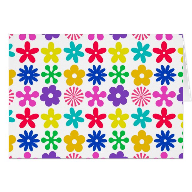 GROOVY RETRO FLOWERS OBS KORT (Framsidan Horizontal)