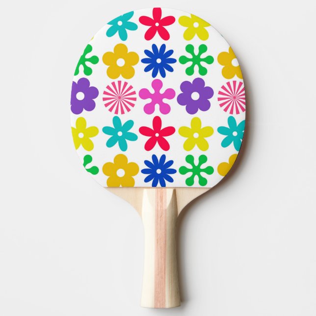 GROOVY RETRO FLOWERS PINGISRACKET (Framsidan)