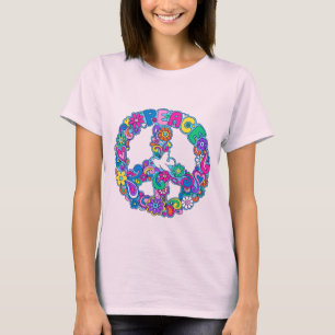 Groovy Retro fredstecken- & duvaT-tröja T-shirt