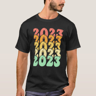 Groovy Retro Gott nytt år 2023 Nyårsafton Pa T Shirt