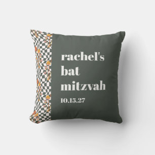 Groovy Retro Grönt Anpassningsbar Svampar Bat mitz Kudde