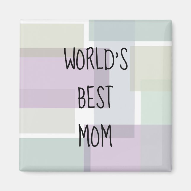 Groovy Retro Grönt Dusty Blue-Blommigt Magnet (Framsidan)