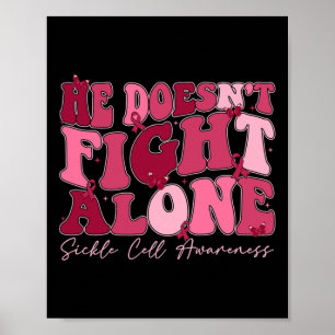 Groovy Retro han bekämpar inte Ensam Sickle Cell A Poster