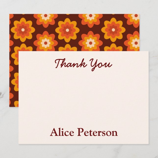 Groovy Retro Hippie Flower Möhippa Tack (Fram/baksida)