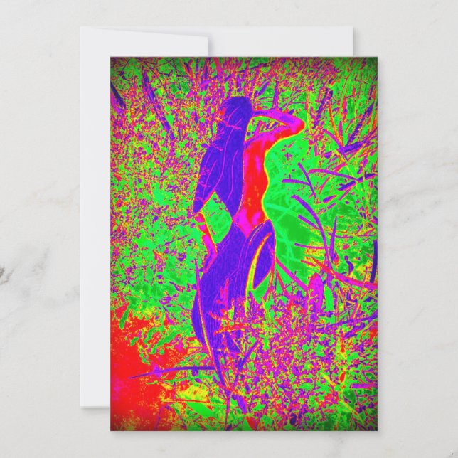 Groovy retro hippie lila sjöjungfru (Framsida)