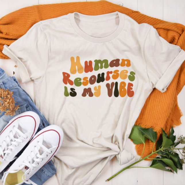 Groovy Retro Human Resources är min vision, HR T Shirt (Skapare uppladdad)