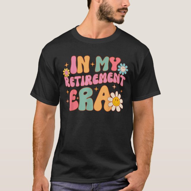 Groovy Retro i min Pension Era Funny Lärare T Shirt (Framsida)