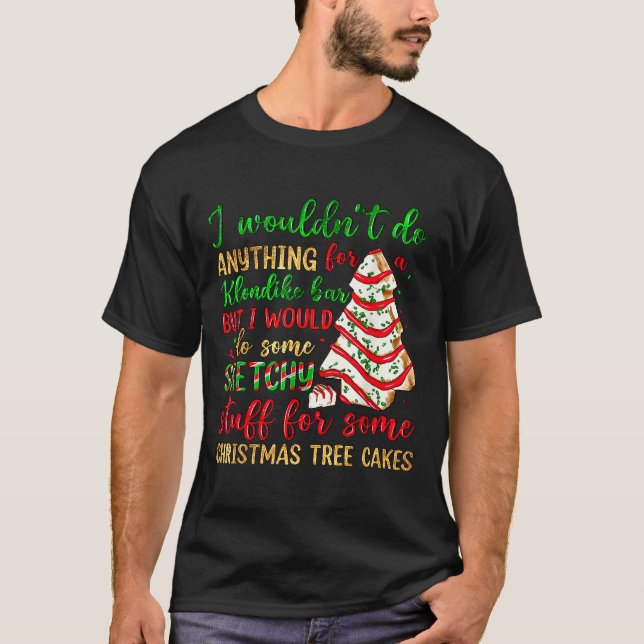 Groovy Retro I'd Do Sketchy Stuff For Christmas Tr T Shirt (Framsida)