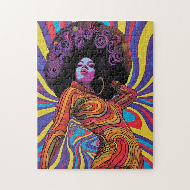 Groovy Retro Jigszle Puzzle Pussel (Vertikal)