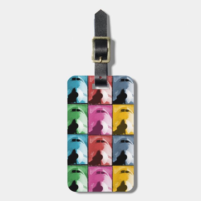Groovy Retro Jumbo Flygplan Bagagebricka (Vertikal Framsida)