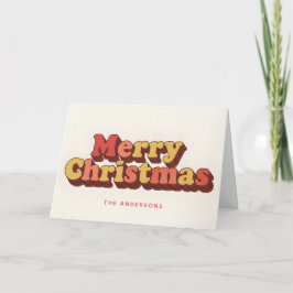 Groovy Retro-lager-skript God Jul Helgkort