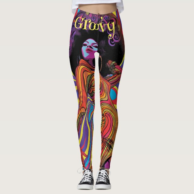 Groovy Retro Leggings (Framsida)