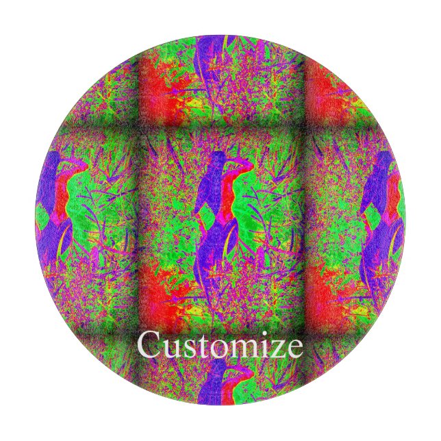 Groovy retro lila hippie sjöjungfru  (Framsidan)