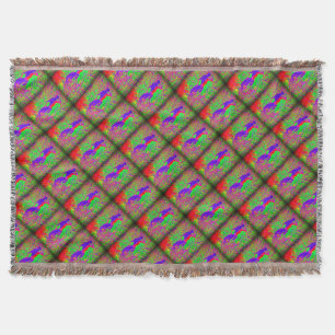 Groovy retro lila hippie sjöjungfru mysfilt