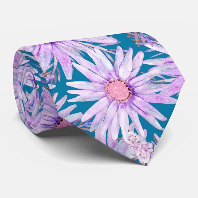 Groovy Retro Lila Tusenskönemönster Slips (Rullad)