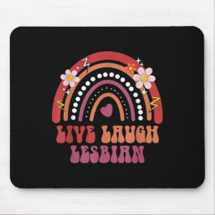 Groovy Retro Live Laugh Lesbisk Stolthet Lgbtq+ St Musmatta