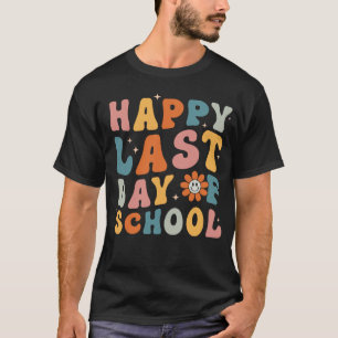 Groovy Retro Lycklig i Studenten H förra dagen T Shirt