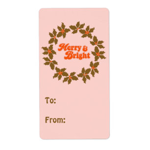 Groovy Retro Merry & Bright Fraktsedel