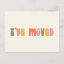 Groovy Retro Minimalist I Flyttat nytt hem Adress