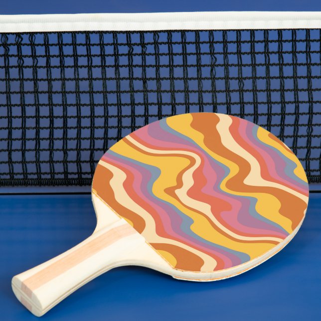 Groovy Retro Mönster Pingisracket (Insitu)