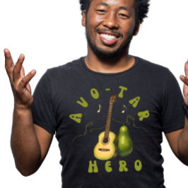 Groovy Retro Music Älskare Avocado Fruit AI Art T Shirt