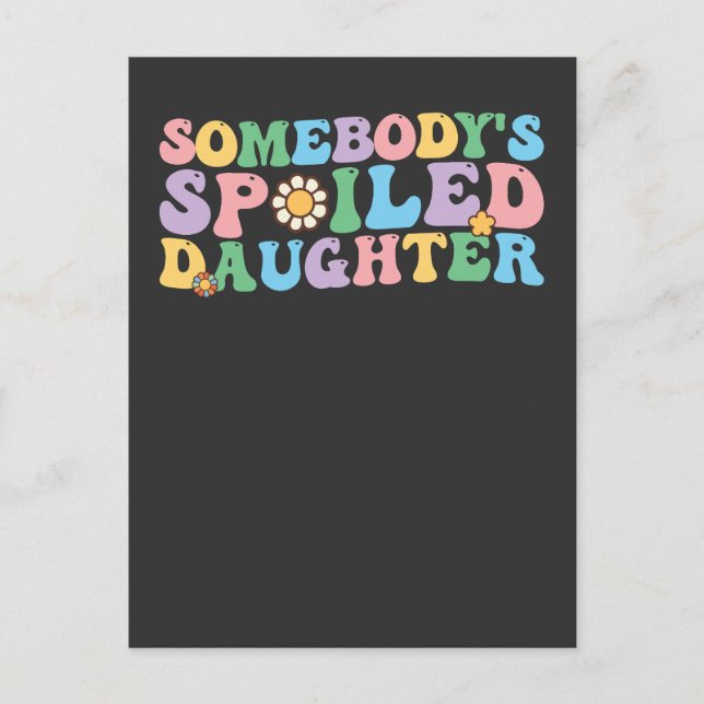 Groovy Retro, någons förstörda dotter Inbjudan Vykort (Framsida)