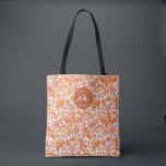 Groovy Retro Orange Blommor Monogram Tygkasse<br><div class="desc">Den Groovy Retro Orange Florals Monogram Tote väskan är ett stilfullt och funktionellt tillbehör som passar perfekt till alla tillfällen. Med sitt djärva orangea blommönster och personliga monogram lägger denna tote en levande färgklick till din garderob. Rymlig nog att bära alla dina nödvändigheter, oavsett om du är på väg till...</div>
