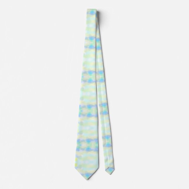 Groovy Retro Pastel Färger Tie Dye Mönster Slips (Framsida)
