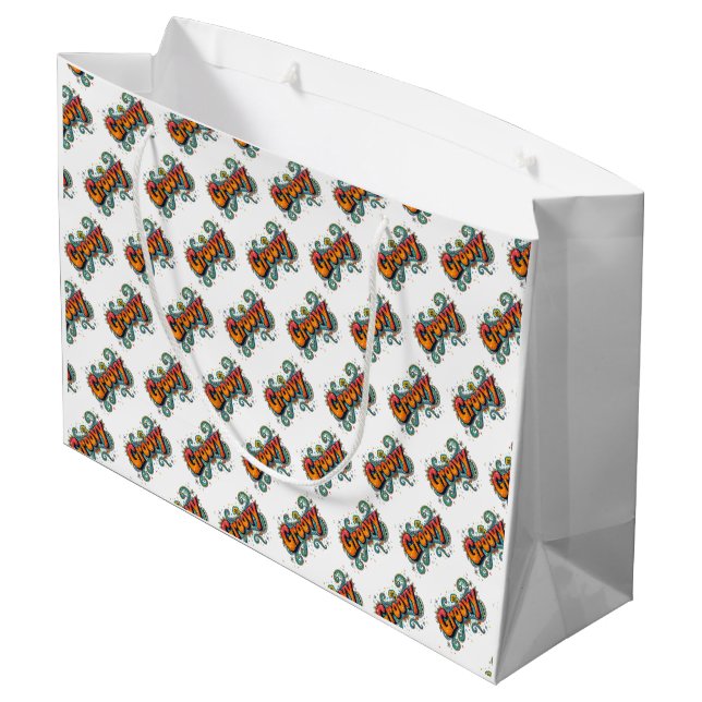 Groovy Retro Psychedelic 70-talets Funky Hippie Ar (Baksidan Vinklad)