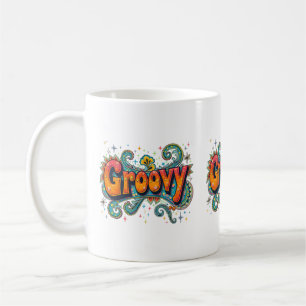Groovy Retro Psychedelic 70-talets Funky Hippie Ar Kaffemugg