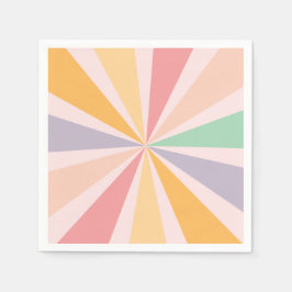 Groovy Retro Rainbow Birthday Pappersservett