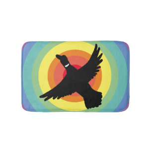 Groovy Retro Rainbow Circles Anka Badrumsmatta