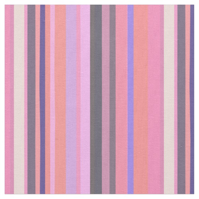 Groovy  Retro Randigt Mönster  70s Vintage Vibe Tyg (Närbild)