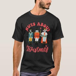 Groovy Retro Rosa Nutcracker jul Nöt om T Shirt