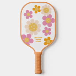 Groovy Retro Rosa Orange Flowers Personlig