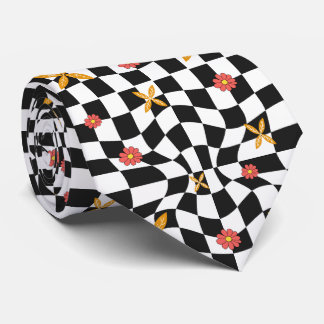 Groovy Retro Rutigt Mönster, Y2K 90-tal Slips