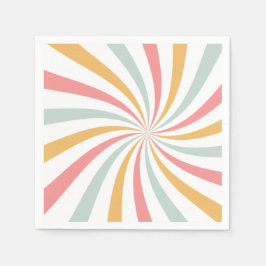 Groovy Retro Swirl Pappersservett