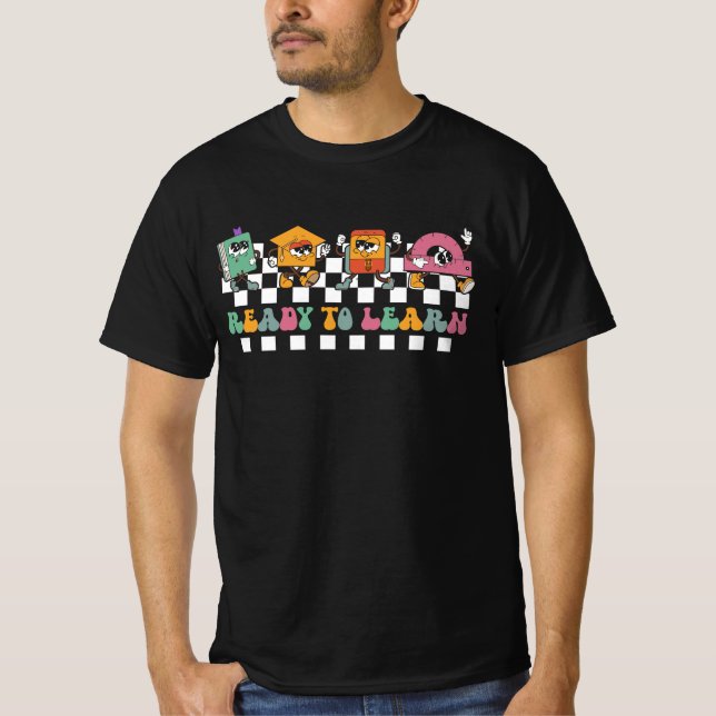Groovy Retro Teacher Life Daisy Hippy, var snäll o T Shirt (Framsida)